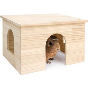 Niteangel Wood House with Window, Chinchilla and Guinea Pigs Hut Hideout