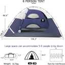 CAMEL CROWN Tents for Camping 6 Person Camping Dome Tent, Waterproof,Spacious, Lightweight Portable Backpacking Tent for Outdoor Camping/Hiking