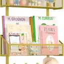 Over The Door Hooks Organizer, Coat Rack Over The Door Storage Hanger Towel Rack, Back of Door Storage Organizer for Bathroom,Bedroom,Kitchen,Office (Gold, 3-Tier)