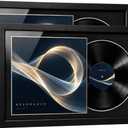 Vinyl Record Display Frame 16x23 Black Wooden for 12x12 LP 2PC