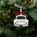 4 x First Christmas Married Ornament 2025 - Wedding Gifts - Mr and Mrs Gifts - Wedding Gift for Couples 2025, Bride, Future Mr and Mrs - Bridal Shower Gift for Married Newlywed - Wood Ornament