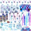 Frozen Party Favors, Snowflake Princess Theme Birthday Supplies Set 170PCS - With Various Party Toys Goodie Bag Stuffers, Piata Filling Perfect for Winter Party Decorations for Girls