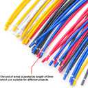 3 x 3.8MM Female Quick Disconnects Insulated Spade Receptacle Connector, 18AWG Red/Black/Yellow/White/Blue Pre-Crimped Cable Length of 10/30/50/100CM Wire Pack of 5pcs (Spade 3.8F-50CM)