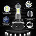 881 889 886 894 862 896 898 Fog Light Bulbs Compatible for Hyundai Santa Fe 2007-2012,High Power COB Chips Fog Daytime Running Lights DRL Bulbs, Pack of 2