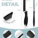 2 x SXhyf Cleaning Brush - Hard Bristle Crevice Cleaning Brush, Multifunctional Gap Scrub Brush, Kitchen Essentials, Bathroom Cleaner Tools for Household Use, Home, Window, Toilet, Stove (Red Bristle Black Handle)