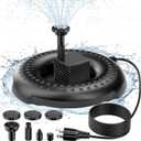POPOSOAP Bird Bath Heater with Fountain Pump, 70W Heated Bird Bath Deicer with Thermostatic Control, 10Ft Weather-Resistant Cord, Outdoor Winter Birdbath Heater & Poultry Water Warmer