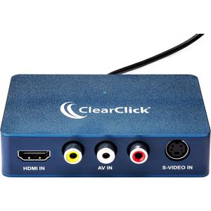 ClearClick Video to USB 1080P Audio Video Capture & Live Streaming Device - Input HDMI, AV, RCA, S-Video, VCR, VHS, Camcorder, Video8, Hi8, DVD, Gaming Systems - USB-C Plug & Play