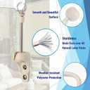 Bungee Kit for Coolaroo Outdoor Roller Sun Shade Replacement Parts,Shade Tie Downs(5set,Begie) (Beige)