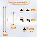 4 Nozzles Sprayer Boom Wand with 3/8 Inch Brass Fitting, 55 inches