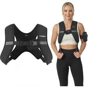 Weighted Vest for Women Men, Soft Iron, Reflective Strips, 5 LB