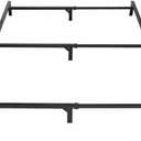 Amazon Basics Metal Bed Frame, 9-Leg Support Base for Box Spring and Mattress, Tool-Free Easy Assembly, No Tools Required, Full Size, Black