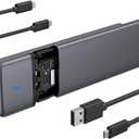 M.2 NVMe SATA SSD Enclosure Adapter Tool-Free,Sokiwi USB 3.2 Gen2 10Gbps External to USB PCI-E 6Gbps SATA M-Key / B+M Key, NVMe Reader Support UASP Trim for SSDs 2230/2242/2260/2280