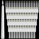 Baquler 100 Pcs 8.5 Inch Flameless Taper Candles Battery Operated Taper Candles Bulk LED Flickering White Candlesticks for Wedding Church Table Centerpiece Halloween Christmas Party Decor