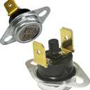 2-Pack SRL250 Universal Furnace Dryer Thermostat Manual Reset Rollout Limit Switch 250F Cut Out Temperature Control Thermal Fuse with 1/4" Terminal