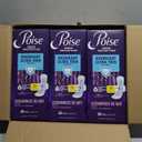 Poise Overnight Ultra Thin Incontinence & Postpartum Pads with Wings for Bladder Leaks, 8 Drop Extra Absorbent, Long Length, 60 Count (3 Packs of 20)