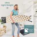 Compact Ironing Board Foldable | Hanging Iron Board with Safety Iron Stand & Rest for Small Space or Apartment, Thick Cover & Pad, Height Adjustable up to 33" Features 4 Steel Legs