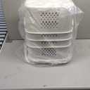 4-Tier Laundry Hamper Sorter, Laundry Storage Organizer with Wheels Removable Rolling Laundry Baskets, Bathroom Cart for Dirty Clothes