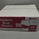 Reli. Disposable Wine Glasses (48 Pack, 12oz) Plastic Stemless Wine Glasses Disposable | Clear and Stemless for Parties, Cocktails, Whiskey, Weddings | Shatterproof