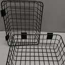 2 Pcs Slatwall Wire Baskets 13.5 x 7.5 x 4.5 Inch Metal Mounted Wall Organizer Basket Ventilated Hanging Slatwall Accessories for Storage Display Organizing Kitchen (Black)