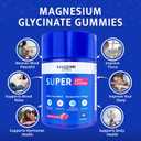 Magnesium Glycinate Gummies for Adults 100mg, Supplement with Magnesium Glycinate, Ashwagandha, L Theanine, Supercalming Gummies for Relax & Sleep, 60 Gummies