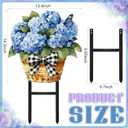 1 Pcs Spring Metal Hydrangea Garden Stakes Decor 22 Inch Decorative Purple Hydrangea Yard Stake Outdoor Floral Decor Metal Garden Art Ornaments for Patio Porch Lawn Backyard