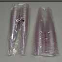 WDF 36 Pack Pink Glitter Plastic Champagne Flutes - 7OZ Disposable Pink Glasses Glitter Champagne Flutes Plastic for Party & Wedding | Glitter, Disposable, Pink Glasses, for Party, Wedding