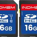16GB SD Card, 2 Pack SDHC Flash Memory Cards UHS-I U1 Class 10 High-Speed Full HD Video Compatible with Digital Point-and-Shoot Cameras, HD Camcorders, DSLR and PC, 16GB(2pc)