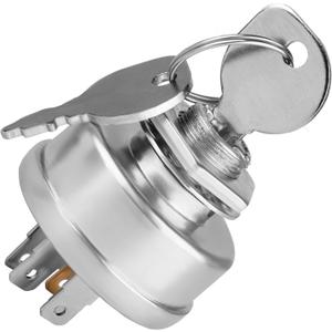 BlueStars 045898 Ignition Starter Switch 2 Keys - Compatible with Hustler Exmark Lazer Z Super Z Mini Z Hydro Walk Behind Mini - Replaces Husqvarna 532158913 Toro 1-543070 Bobcat 128010 AYP 158913