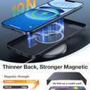 TORRAS Magnetic Slim Fit for iPhone 17e Case for iPhone 16e Case, Ultra-Thin & Fit for MagSafe, Lightweight Matte Anti-Scratch Hard PC Cover Case for iPhone 16e/17e Phone Case 6.1 inch, Black