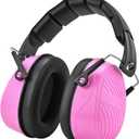 ZOHAN 019 Noise Cancelling Headphones for Adult - NRR 28dB Hearing Protection for Working, Shooting, Mowing, Autism (1 Pack-pink)
