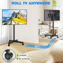 Rfiver Mobile TV Cart Rolling TV Stand for 23-65 Inch Screens, Portable TV Stand on Wheels with Tilt and Height Adjustable, Outdoor TV Mount Stand Holds up to 88 lbs for Home Office MAX VESA 400x400mm