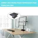 Steel Monitor Mount Reinforcement PlateMonitor Arm Reinforcement Plate for Fragile Tabletop, Monitor Mount Reinforcement Plate Fits Most Monitor Stand C Clamp Installation (Black-2)