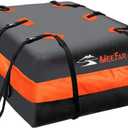 MeeFar Car Roof Bag XBEEK Rooftop top Cargo Carrier Bag 20 Cubic feet Waterproof for All Cars with/Without Rack, Includes Anti-Slip Mat, 10 Reinforced Straps, 6 Door Hooks, Luggage Lock