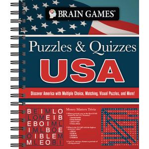 Brain Games - Puzzles and Quizzes: USA: Discover America with Multiple Choice, Matching, Visual Puzzles, and More!