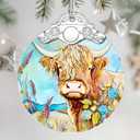 3 x Christmas Ornaments: Stained Glass Ornament, Christmas Tree Ornament, Hanging Ornaments for Home Decor & Xmas Tree Decorations  Exquisite Holiday Decor, Gifts & Holiday Present - Cattle