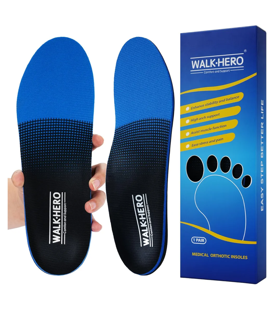 Plantar Fasciitis Insoles for Men Women - Orthotics Inserts, Shoe Insoles Arch Support Flat Feet Inserts Work Boot Insoles for Standing All Day (Mens 8-8 1/2 | Womens 10-10 1/2)