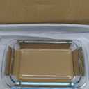 KOMUEE 8 Pieces Glass Baking Dish with Lids Rectangular Glass Baking Pan Bakeware Set with Lids, Baking Pans for Lasagna, Leftovers, Cooking, Kitchen, Fridge-to-Oven, Gray