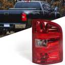 Huray Right Tail light Assembly Compatible with Chevy Silverado 2007-2013 1500 2500 HD 3500 HD OE Style Rear Brake Lamp (Red Trim) (Right (Passenger Side)