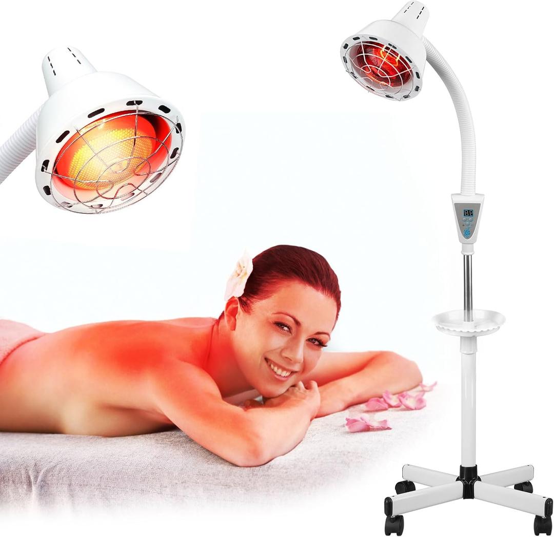 Infrared Light Therapy Lamp, 275W Near Infrared Heat Lamp for Body or Pain and Muscle Aches Therapy, Adjustable Red Light Therapy Set