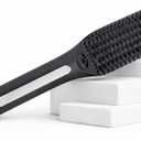Speedy Precision Hair Straightener Brush Get Sleek Hair Literally in Minutes, Clear LED Screen Display 170-430F, Remembers Favorite Temp. Curved Design for Scalp Comfort. Hot Air Release