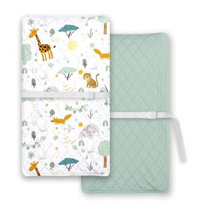 TotChill Light Quilted Changing Pad Cover 2 Pack, Soft Fitted Changing Table Covers for Baby Boys and Girls, Safari Animal