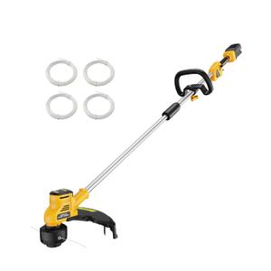 16-Inch Cordless String Trimmer Compatible with DEWALT 20V MAX Battery(Tool Only), Brushless Weed Eater & Edger with Bump Feed & Dual Safety Switch, Electric Weed Wacker (Includes 2 Spools)