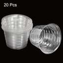 MECCANIXITY Plant Pot Saucer 4.3 Inch Plastic Round Flower Drip Tray for Indoor Outdoor, Clear Pack of 20