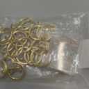 Curtain Rings with Hooks Rustproof Metal Drapery Rings with Eyelets and Pinch Pleat Curtain Hooks for Window Door Shower Curtain 1 Inch Inner Diameter 24 Pack Gold TXZWJZ