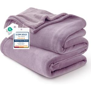 Bedsure GentleSoft Fleece King Size Blankets for Bed Fog Purple - Soft Lightweight Plush Cozy Fuzzy Luxury Microfiber, 108x90 inches