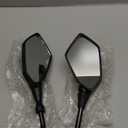 MICTUNING Universal Hawk-eye Motorcycle Convex Rear View Mirror - with 10mm Bolt, Handle Bar Mount Clamp Compatible with Cruiser, Suzuki, Honda, Victory and More