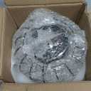 ANWIO Small Crystal Semi Flush Mount Ceiling Light Fixture, Black Chandelier Hallway Light Fixtures, Modern Crystal Entryway Light Fixture for Corridor Closet Foyer Bathroom Kitchen, E26, 9inch