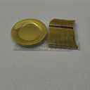 N9R 60pcs Gold Plastic Dessert Plates with Forks, Include 30pcs Disposable Dessert Plates 7 inch, 30pcs Gold Plastic Forks 7.4 inch for Parties Weddings Birthday