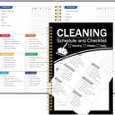 ADHD Cleaning Planner, Cleaning Schedule and Checklist, Undated Daily and Weekly Household Cleaning Checklist Planner, Organize Your Home to Keep Neat and Stress-Free (Black)