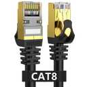 Dacrown Cat 8 Ethernet Cable 75 ft Shielded, Indoor&Outdoor, Heavy Duty High Speed Direct Burial 26AWG Network Wire, 40Gbps 2000Mhz SFTP Patch Cord, in Wall&Weatherproof RJ45 Cable for Router/Modem